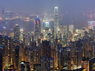 Обои небоскребы, гон-конг, skyscrapers, hong kong разрешение 4250x1844 Загрузить