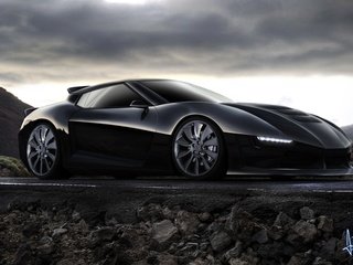 Обои дорога, горы, камни, коецепт-кар, гоночная машина, road, mountains, stones, concept car, race car разрешение 1920x1200 Загрузить