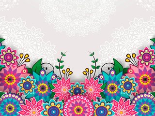 Обои цветы, узор, яркий, flowers, pattern, bright разрешение 2400x1404 Загрузить