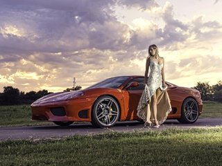 Обои стиль, платье, поза, машина, авто, модель, феррари, callie ann staires, style, dress, pose, machine, auto, model, ferrari разрешение 2048x1366 Загрузить