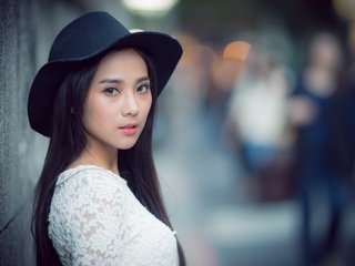 Обои девушка, взгляд, волосы, шляпа, азиатка, girl, look, hair, hat, asian разрешение 2048x1365 Загрузить