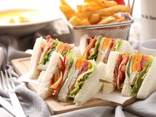 Обои хлеб, бутерброды, картофель фри, канапе, bread, sandwiches, french fries, canapés разрешение 2400x1600 Загрузить