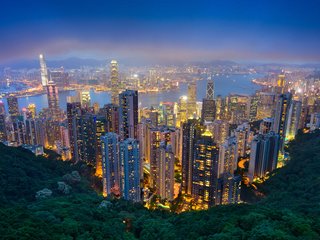 Обои ночь, река, города, небоскребы, китай, гонконг, night, river, city, skyscrapers, china, hong kong разрешение 6000x4004 Загрузить