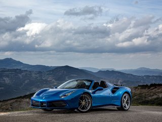 Обои облака, горы, феррари, кабриолет, clouds, mountains, ferrari, convertible разрешение 4096x2731 Загрузить