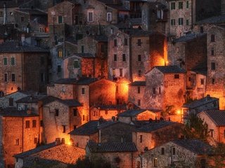 Обои ночь, огни, город, италия, тоскана, sorano, night, lights, the city, italy, tuscany разрешение 2000x1287 Загрузить