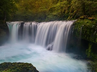 Обои берег, водопад, поток, shore, waterfall, stream разрешение 3840x2160 Загрузить