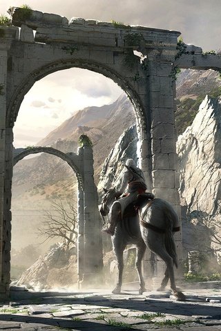 Обои assassins creed, всадник, ворота, руины, rider, gate, ruins разрешение 1920x1200 Загрузить