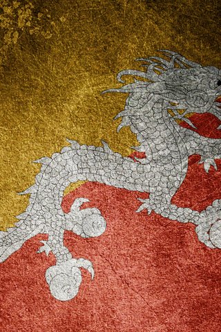 Обои дракон, флаг, бутан, dragon, flag, bhutan разрешение 1920x1200 Загрузить