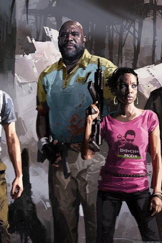 Обои оружие, left 4 dead, компания, банда, weapons, company, gang разрешение 2560x1600 Загрузить