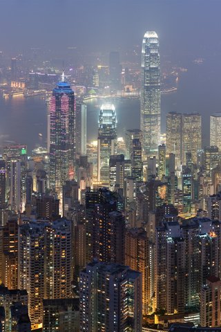 Обои пейзаж, небоскребы, гонконг, landscape, skyscrapers, hong kong разрешение 4250x1844 Загрузить