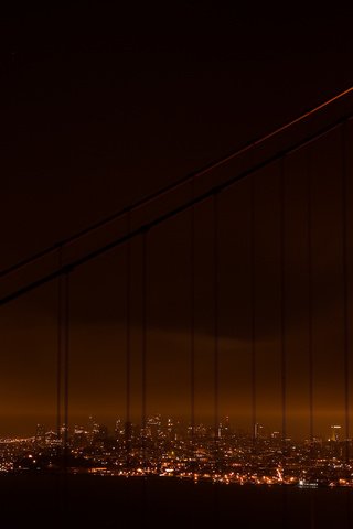 Обои ночь, обои, фото, вид, города, америка, мосты, места, night, wallpaper, photo, view, city, america, bridges, places разрешение 2560x1600 Загрузить