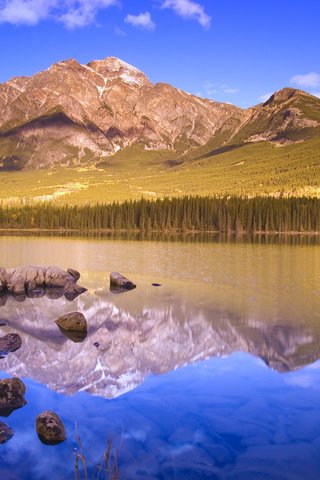 Обои озеро, горы, отражение, lake, mountains, reflection разрешение 1920x1200 Загрузить