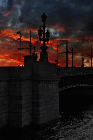 Обои ночь, мост, санкт-петербург, night, bridge, saint petersburg разрешение 2560x1600 Загрузить