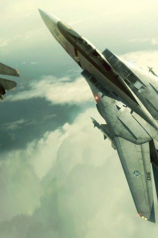 Обои облака, самолет, истребители, ace combat 5, clouds, the plane, fighters разрешение 1920x1200 Загрузить