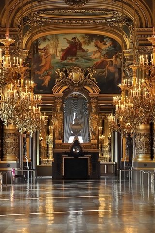 Обои париж, золото, дворец гарнье, опера гарнье, paris, gold, palais garnier, opera garnier разрешение 2048x1366 Загрузить