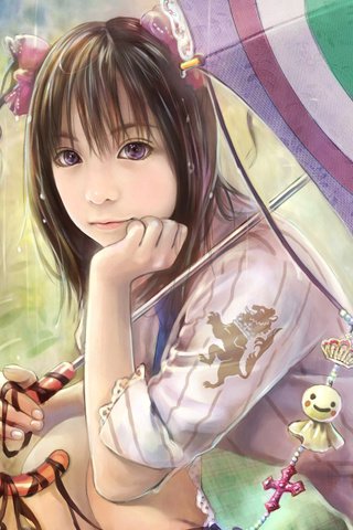 Обои девушка, дождь, зонтик, i-chen lin, girl, rain, umbrella разрешение 1920x1200 Загрузить