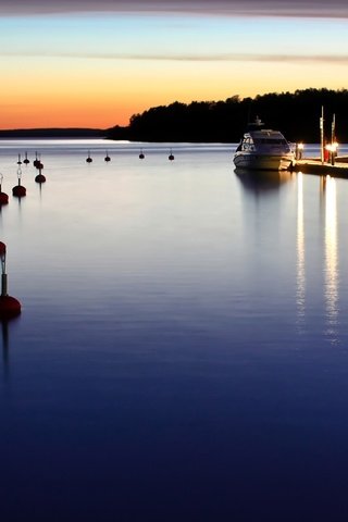 Обои вечер, море, яхта, пристань, катер, the evening, sea, yacht, marina, boat разрешение 1920x1080 Загрузить