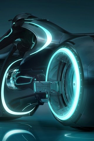 Обои неон, трон наследие, light cycle, neon, tron legacy разрешение 2588x1403 Загрузить