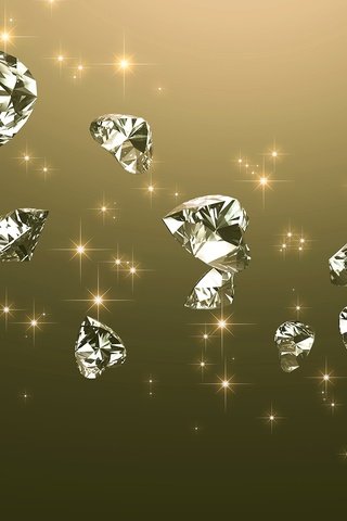 Обои бриллиантовые сердца, diamond heart разрешение 1920x1080 Загрузить