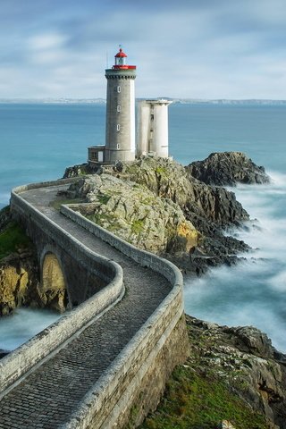 Обои дорога, скалы, пейзаж, море, маяк, road, rocks, landscape, sea, lighthouse разрешение 1920x1200 Загрузить