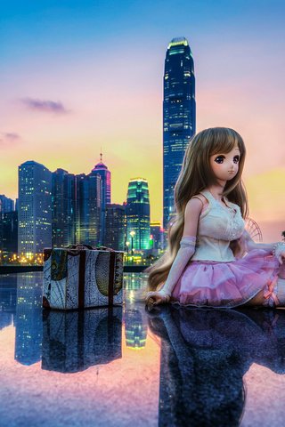 Обои мегаполис, прощание, девушка-кукла, megapolis, goodbye, girl doll разрешение 2050x1153 Загрузить