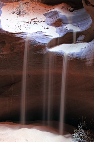 Обои песок, каньон, сша, каньон антилопы, пещера, штат аризона, sand, canyon, usa, antelope canyon, cave, arizona разрешение 2048x1366 Загрузить