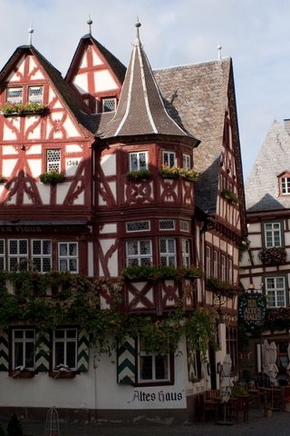 Обои германия, бахарах, фахверковые дома, germany, bacharach, half-timbered houses разрешение 1920x1200 Загрузить
