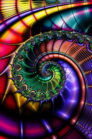 Обои узор, цвет, спираль, фрактал, pattern, color, spiral, fractal разрешение 3200x2400 Загрузить