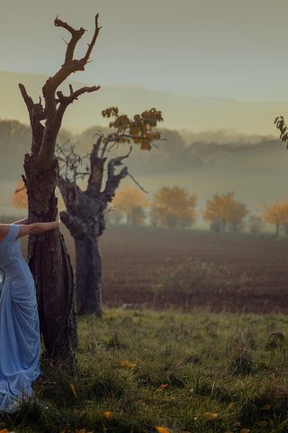 Обои деревья, восход, солнце, девушка, осень, miss froggi, lovely colors, trees, sunrise, the sun, girl, autumn разрешение 2048x1364 Загрузить