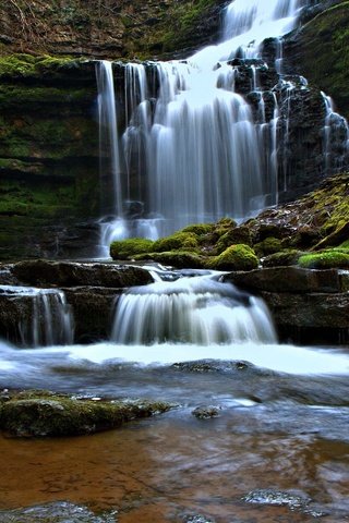 Обои водопад, англия, каскад, северный йоркшир, yorkshire dales, йоркшир-дейлс, scaleber force falls, scaleber force, waterfall, england, cascade, north yorkshire, the yorkshire dales разрешение 2048x1293 Загрузить