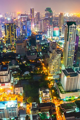Обои ночь, огни, город, бангкок, night, lights, the city, bangkok разрешение 2880x1800 Загрузить