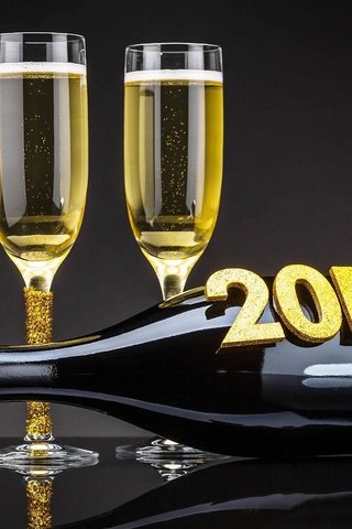 Обои новый год, бокалы, праздник, шампанское, new year, glasses, holiday, champagne разрешение 2560x1600 Загрузить