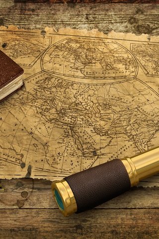 Обои море, винтаж, карта, подзорная труба, блокнот, sea, vintage, map, spyglass, notepad разрешение 4104x2932 Загрузить