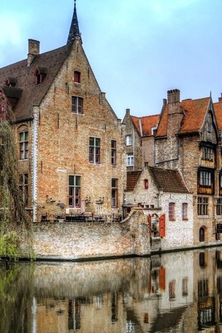 Обои отражение, город, канал, дома, бельгия, брюгге, reflection, the city, channel, home, belgium, bruges разрешение 2048x1315 Загрузить