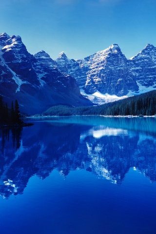 Обои озеро, горы, природа, отражение, пейзаж, канада, озеро морейн, lake, mountains, nature, reflection, landscape, canada, moraine lake разрешение 1920x1200 Загрузить