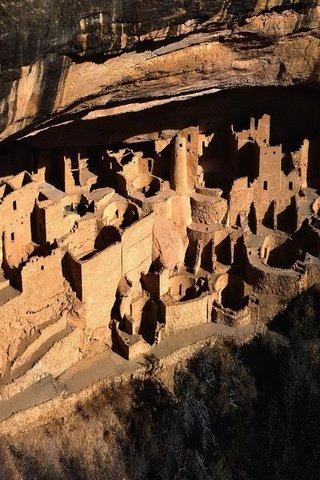 Обои скала, сша, пещера, штат колорадо, национальный парк mesa verde, монтесума каунти, rock, usa, cave, colorado, mesa verde national park, montezuma county разрешение 1920x1080 Загрузить