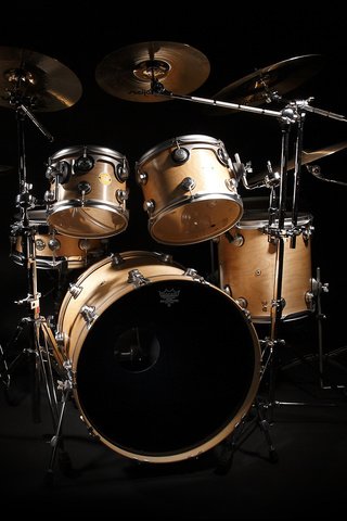 Обои черный фон, барабаны, музыкальный инструмент, ударная установка, black background, drums, musical instrument, drum set разрешение 1920x1200 Загрузить