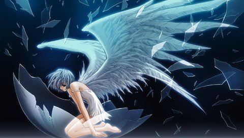 Обои крылья, ангел, осколки, стекло, wings, angel, fragments, glass разрешение 1920x1200 Загрузить