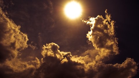 Обои небо, облака, солнце, тучки, солнечный свет, the sky, clouds, the sun, sunlight разрешение 2560x1600 Загрузить