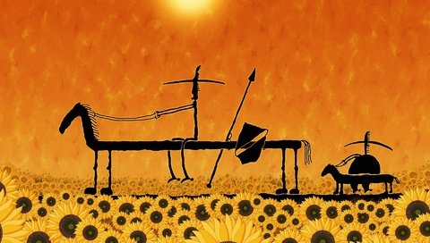 Обои подсолнухи, конь, владстудио, рыцарь, копье, щит, лошадки, sunflowers, horse, vladstudio, knight, spear, shield, horses разрешение 1920x1200 Загрузить