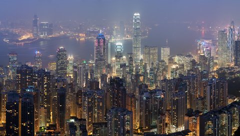 Обои небоскребы, гон-конг, skyscrapers, hong kong разрешение 4250x1844 Загрузить