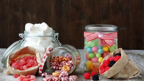 Обои разноцветные, конфеты, сладости, зефир, леденцы, мармелад, colorful, candy, sweets, marshmallows, lollipops, marmalade разрешение 2560x1600 Загрузить