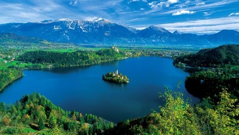 Обои словения, бледское озеро, slovenia, lake bled разрешение 1920x1080 Загрузить