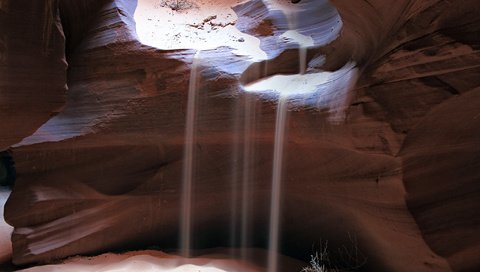 Обои песок, каньон, сша, каньон антилопы, пещера, штат аризона, sand, canyon, usa, antelope canyon, cave, arizona разрешение 2048x1366 Загрузить