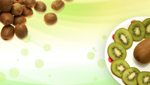 Обои фон, фрукты, киви, тарелка, зелёненький, background, fruit, kiwi, plate, green разрешение 1920x1200 Загрузить