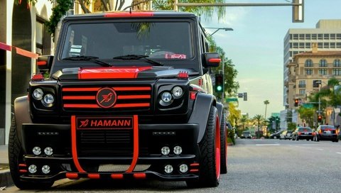 Обои автомобили, mercedes-benz g55 amg by hamann, mercedes- benz g55 amg от hamann, cars, mercedes - benz g55 amg from hamann разрешение 1920x1080 Загрузить