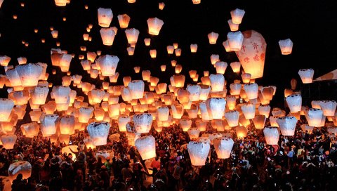 Обои тайвань, skylantern, фестиваль, taiwan, festival разрешение 1920x1080 Загрузить