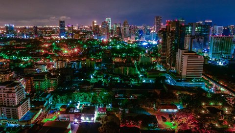 Обои ночь, город, мегаполис, дома, таиланд, бангкок, night, the city, megapolis, home, thailand, bangkok разрешение 2840x1600 Загрузить