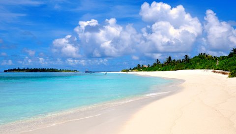 Обои море, пляж, отдых, остров, мальдивы, sea, beach, stay, island, the maldives разрешение 4074x2292 Загрузить