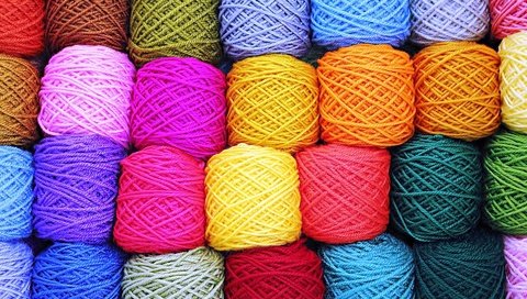 Обои разноцветные, нити, нитки, вязание, пряжа, рукоделие, мотки, colorful, thread, knitting, yarn, needlework, hanks разрешение 1920x1080 Загрузить